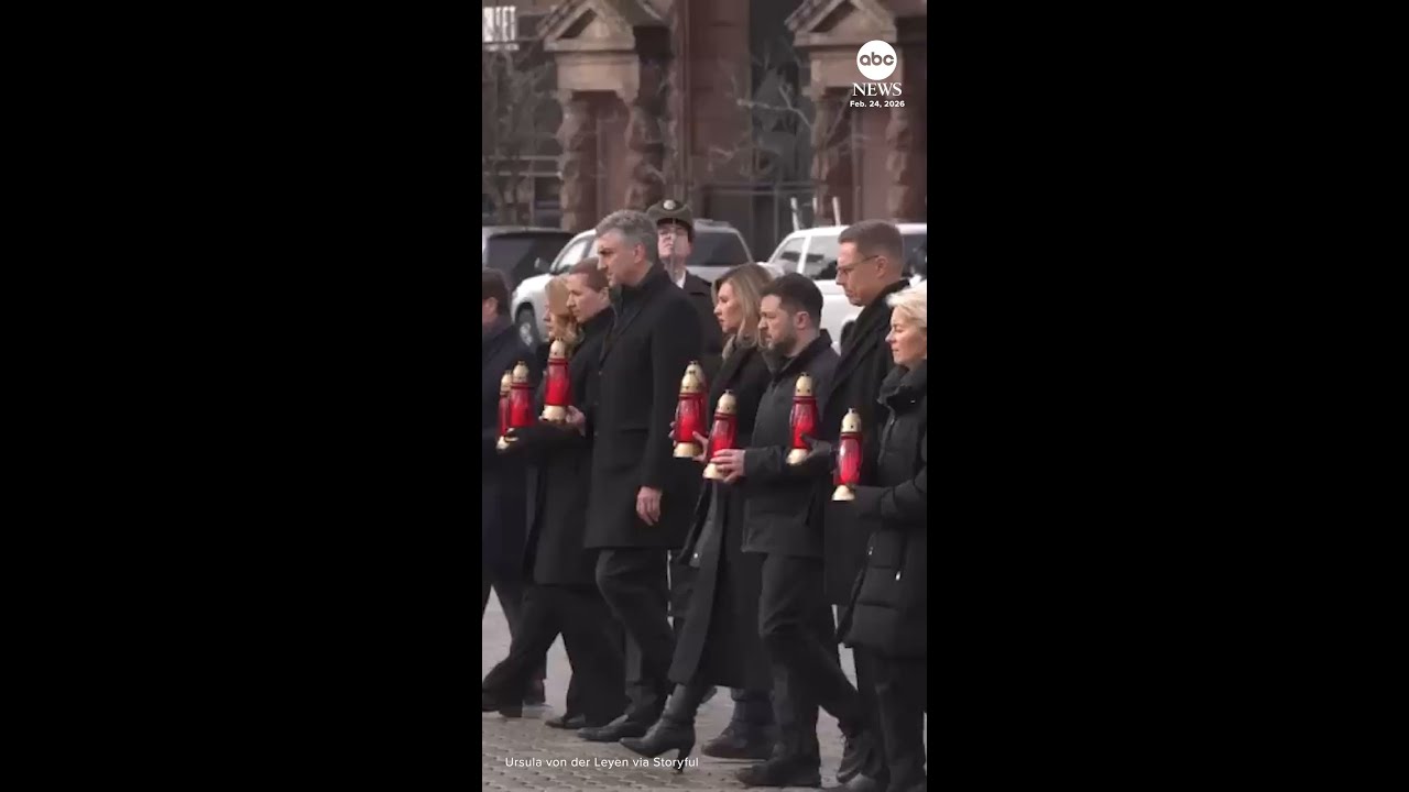 European leaders honor fallen Ukrainian soldiers on 4th anniversary of war with Russia