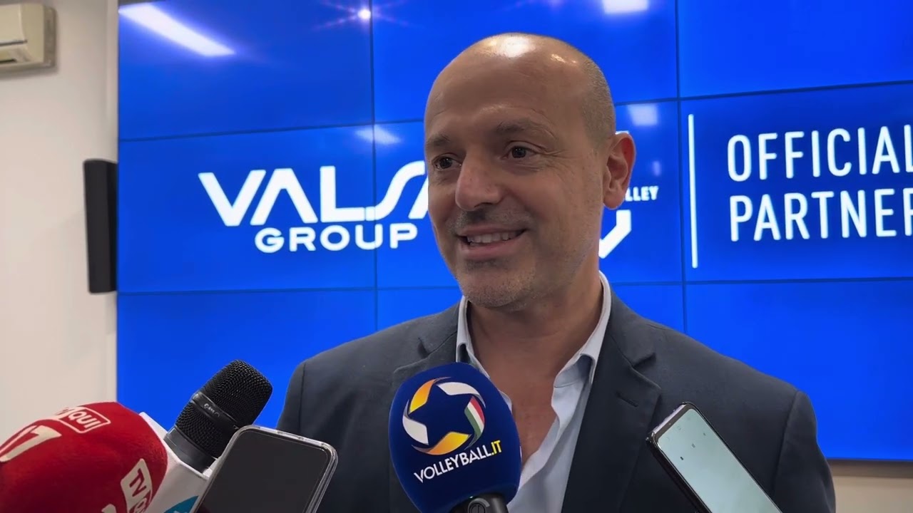 Marco Setti dopo la conferenza stampa di presentazione della partnership con Valsa Group