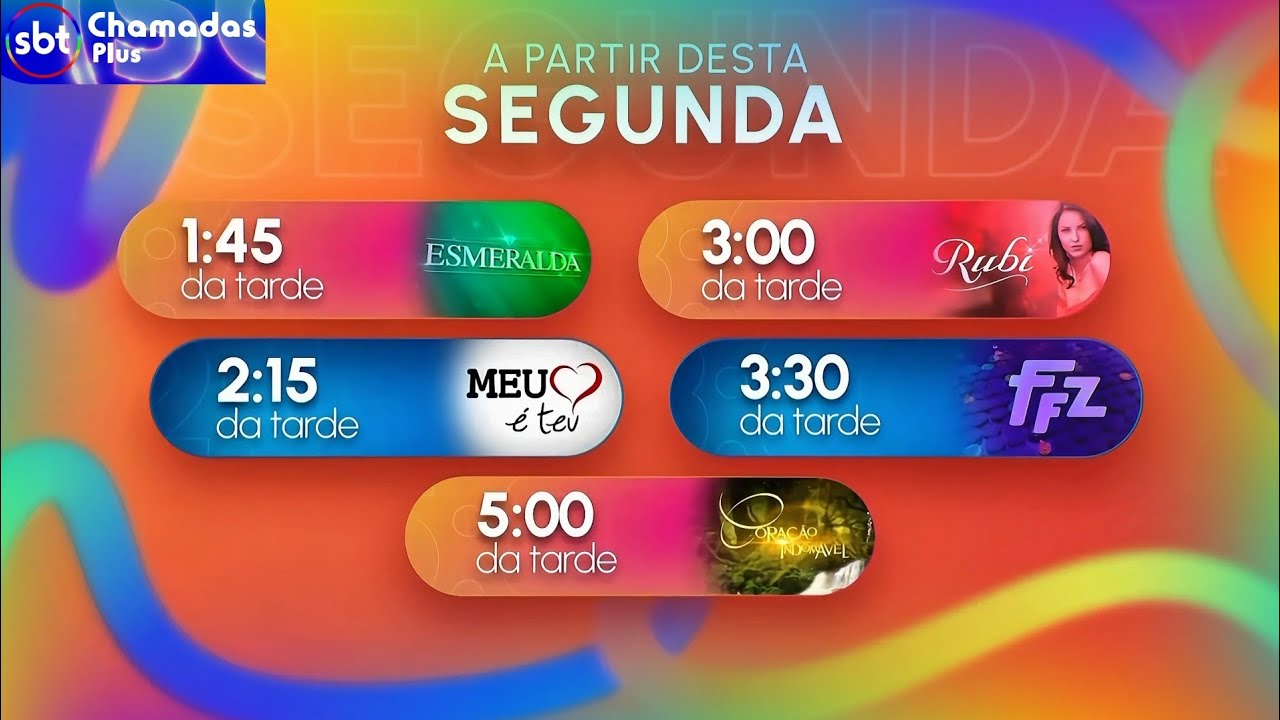 Chamada | Novos hor&aacute;rios nas tardes do SBT - (2026)