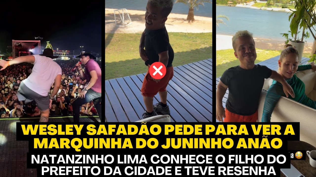 WESLEY SAFADÃO NA RESENHA PEDE PARA VER MARQUINHA QUE JUNINHO ANÃO FEZ - CONFIRA