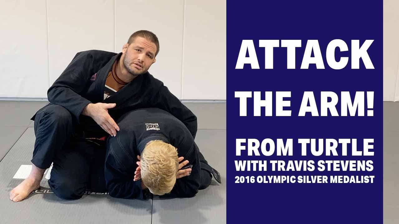 Attacking The Turtle With A Judo Style Arm Lock - Travis Stevens Basic BJJ Techniques