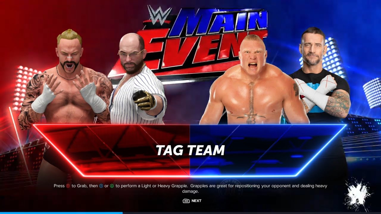 #wwe2k24 #tagteam #customarena MAD-FOOT Sim Racing We have I.T. & JET BLACK vs. LESNAR & CM PUNK!