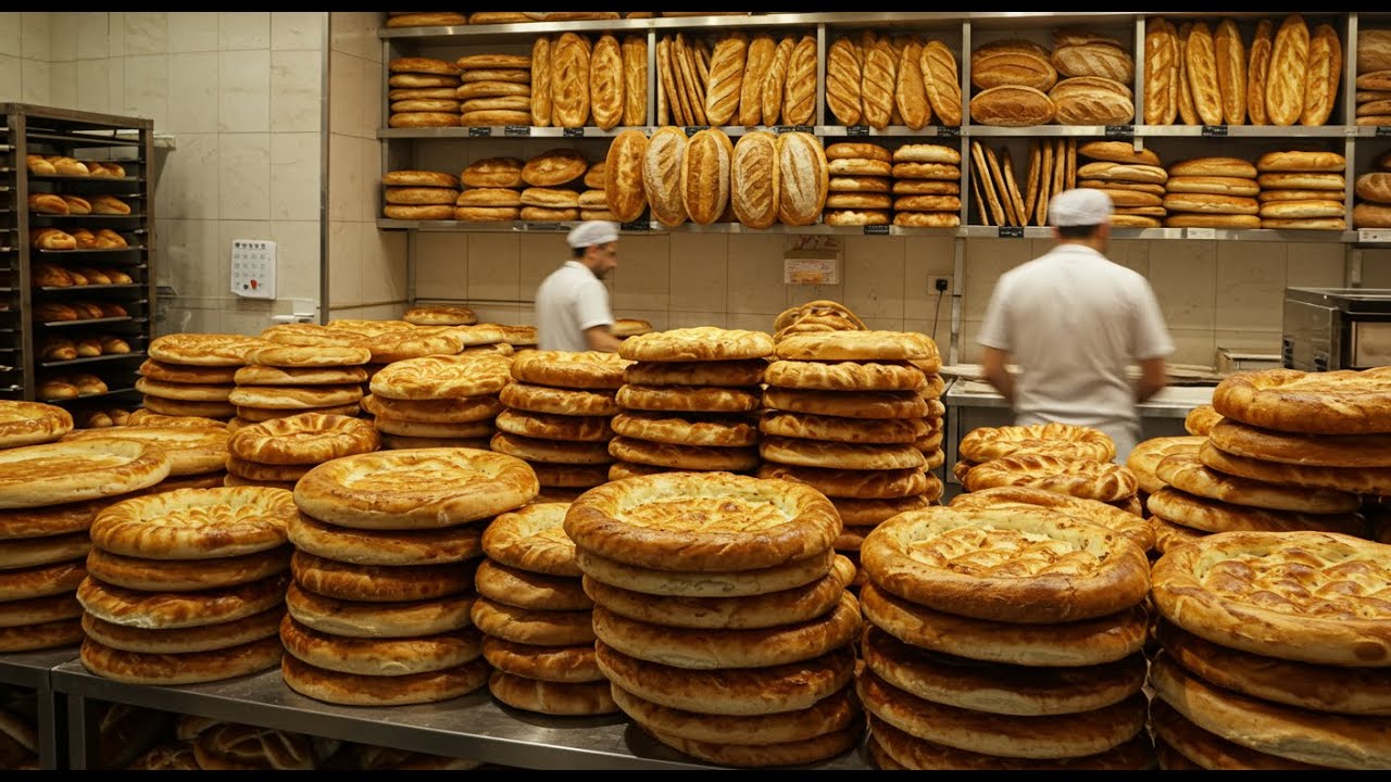 Inside Istanbul’s Hidden Pide & Bread Bakery – Full Baking Process