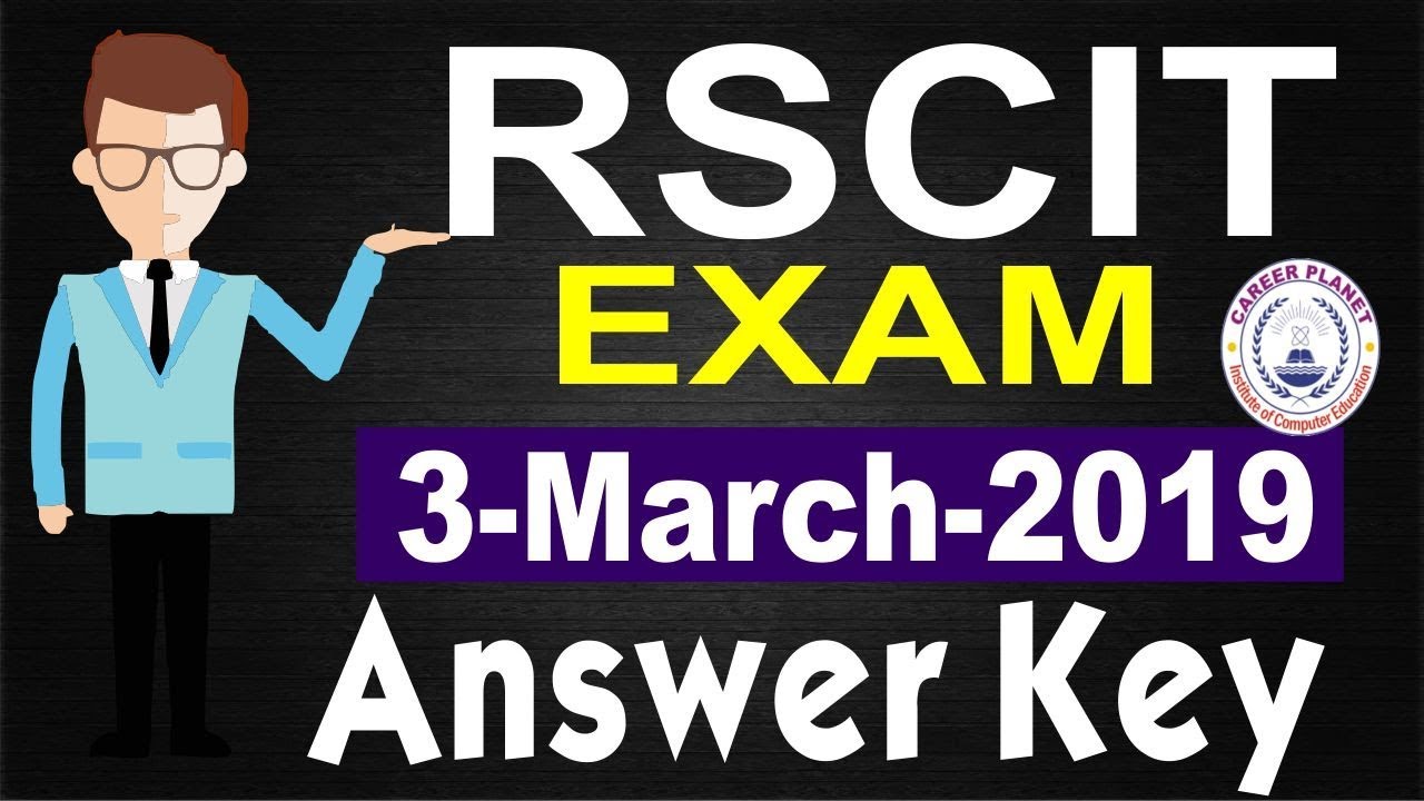 RSCIT Answer Key 3 March 2019| RSCIT Exam Paper with Solution