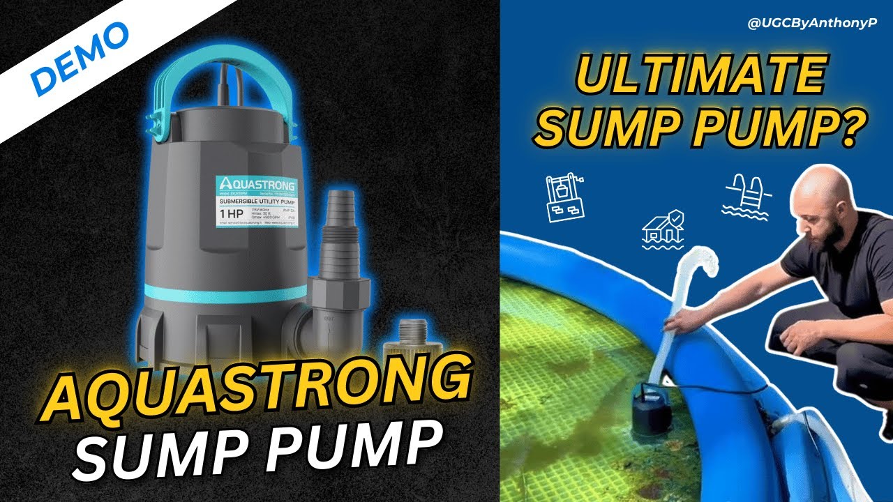 Aquastrong Sump Pump Test: 4500 GPH Pool Drain Demo!