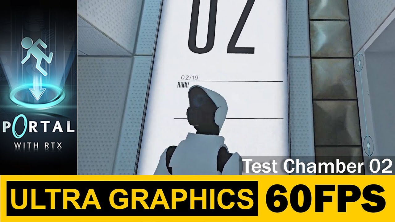 Test Chamber 02, Haydee in Portal with RTX, Walkthrough, Gameplay, No Commentary, Third Person