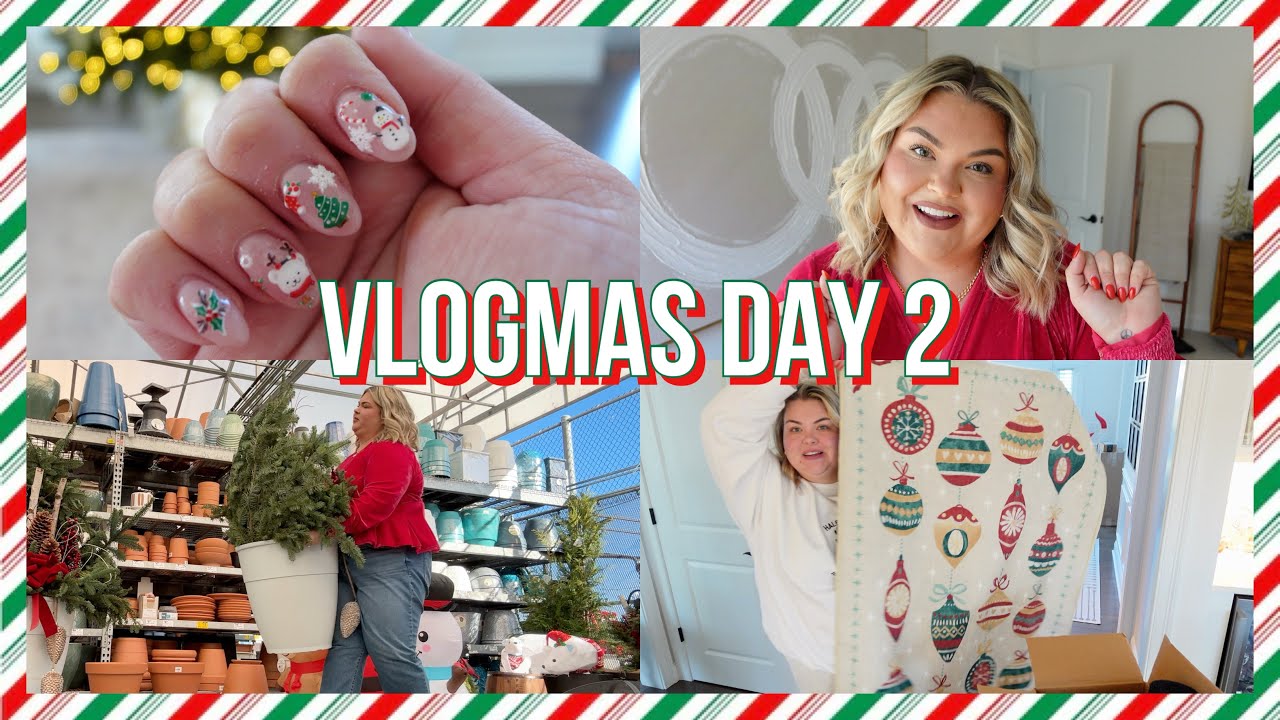 CHRISTMAS MANICURE + FESTIVE PORCH DECOR | VLOGMAS DAY 2