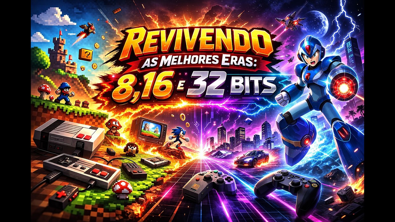🔴Live!! REVIVENDO as melhores Eras: 8,16 e 32 Bits #retrogames #indiegame #vempralive