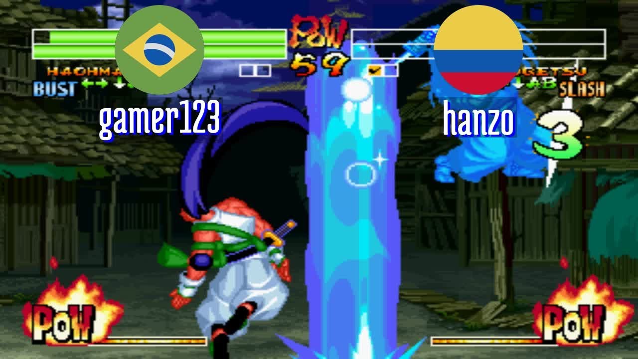 FT5 @samsho4: gamer123 (BR) vs hanzo (CO) [Samurai Shodown IV Fightcade] Mar 19