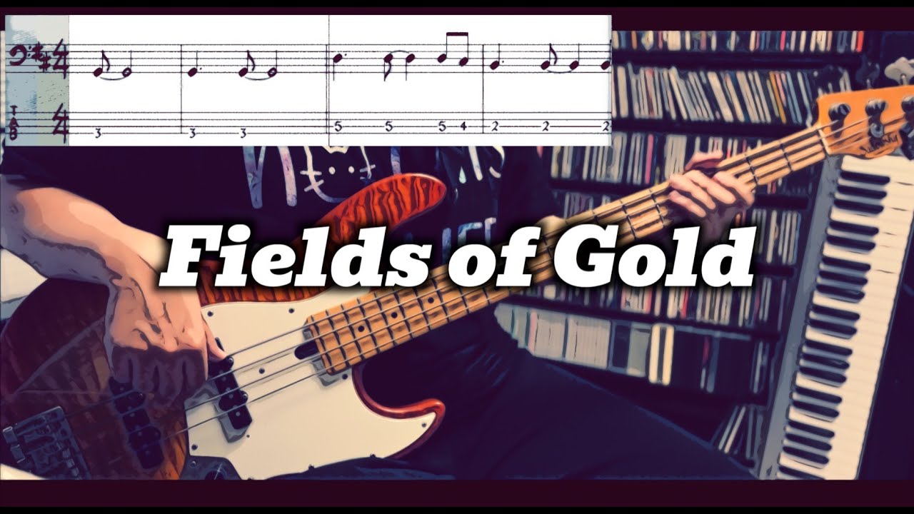 Sting - Fields of Gold (Bass Cover) BASS TAB in Video