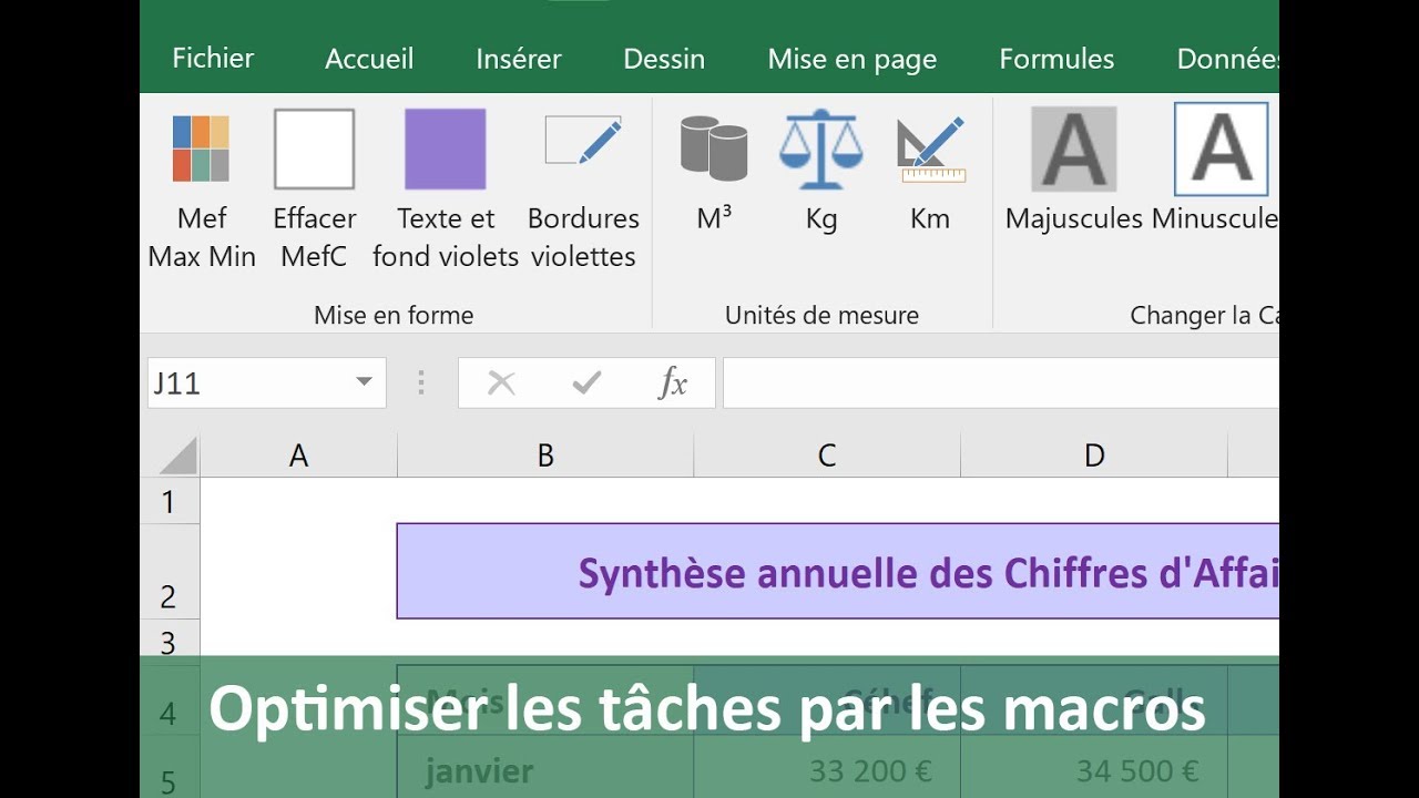 Automatiser les actions grâce aux macros Excel