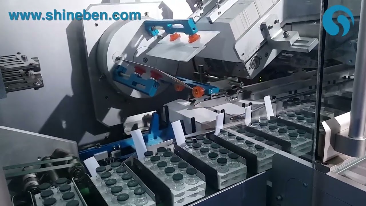 Ampul Vial horizontal continuous cartoner small bottle feeding cartoning production line