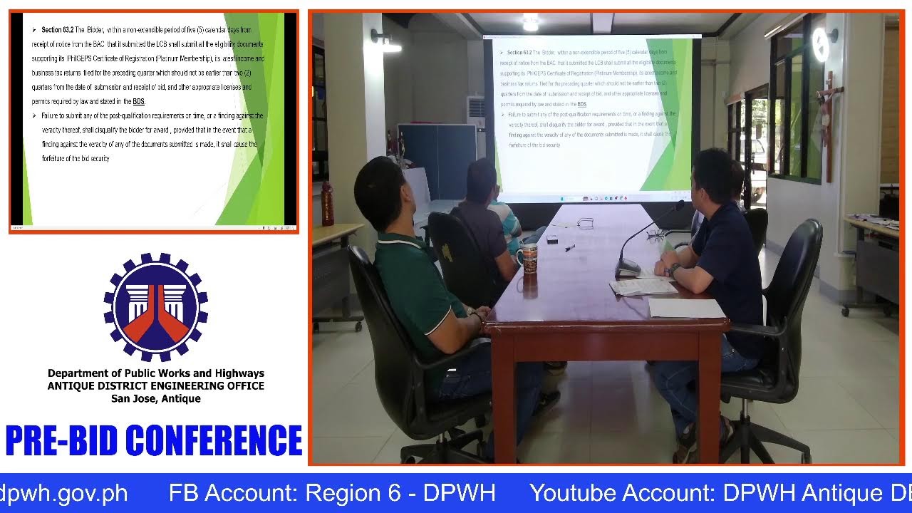 Procurement Livestream for DPWH Antique DEO on March 05, 2026