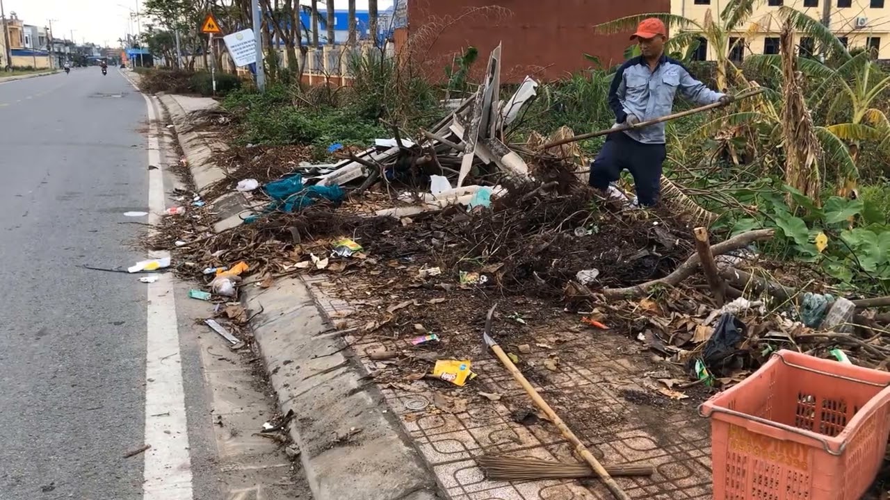 The locals were delighted when I cleaned up the pile of trash that had accumulated over the years.