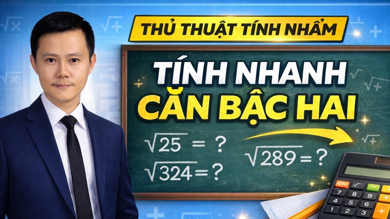 Thủ Thuật Tính Nhẩm - Tính Nhanh Căn Bậc Hai (Square root of ANY number instantly) #tinhnhanhcanbac2