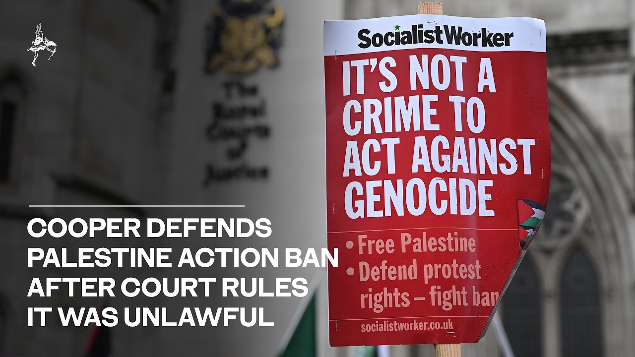 Yvette Cooper defends Palestine Action ban after court rules it was unlawful