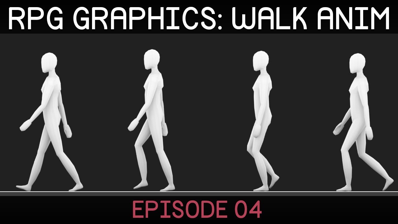 Графика RPG E04: Анимация ходьбы [Blender]