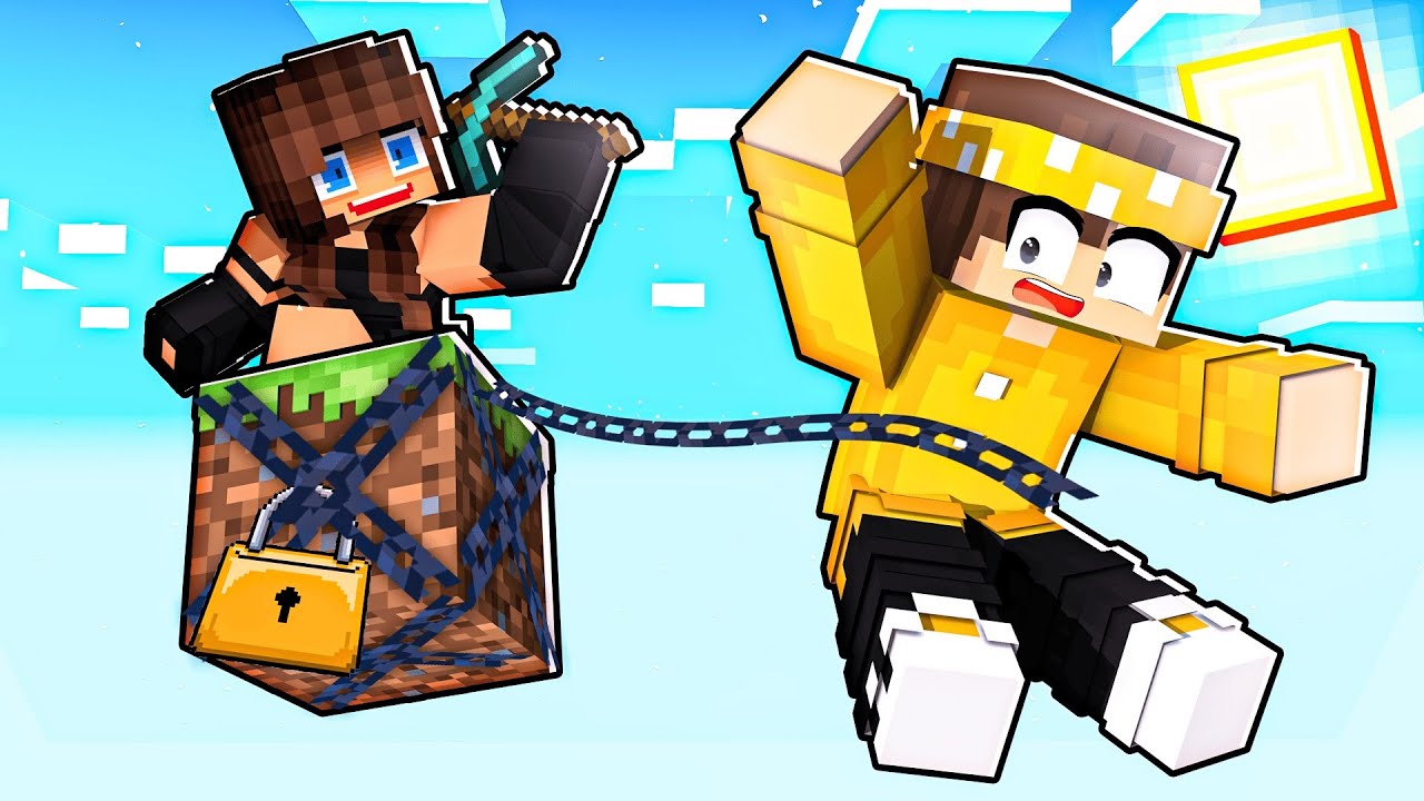 Fiquei PRESO com a GAROTA YANDERE em apenas UM BLOCO no Minecraft