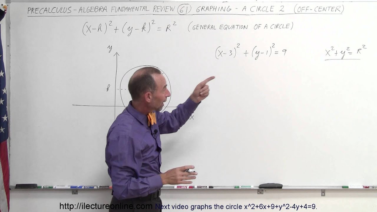 PreCalculus - Algebra Fundamental Review (61 of 80) Graphing a Circle (General Formula)