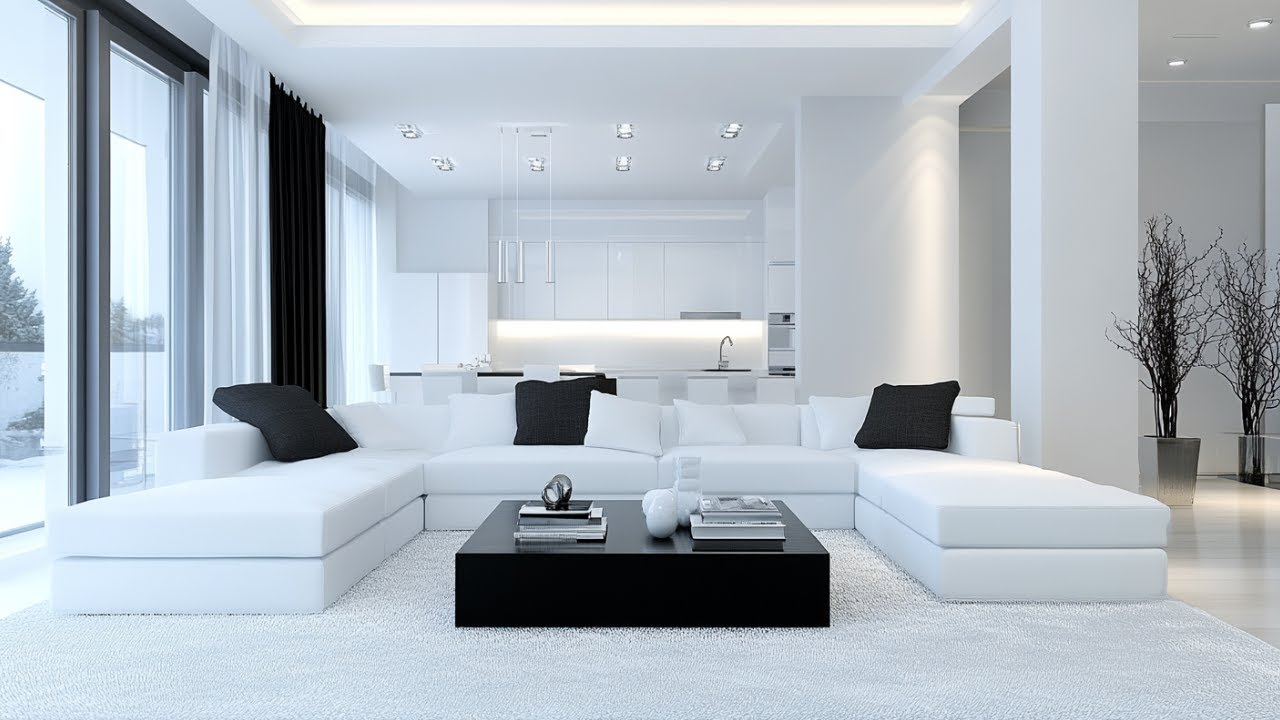 Breathtaking Pure Luxurious Clean Spaces. Amazing Modern Minimalist Living Room Designs.