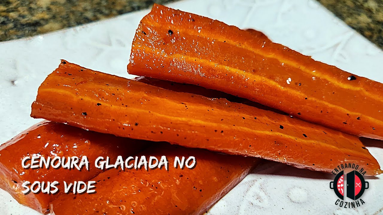 Cenoura Glaceada no Sous Vide