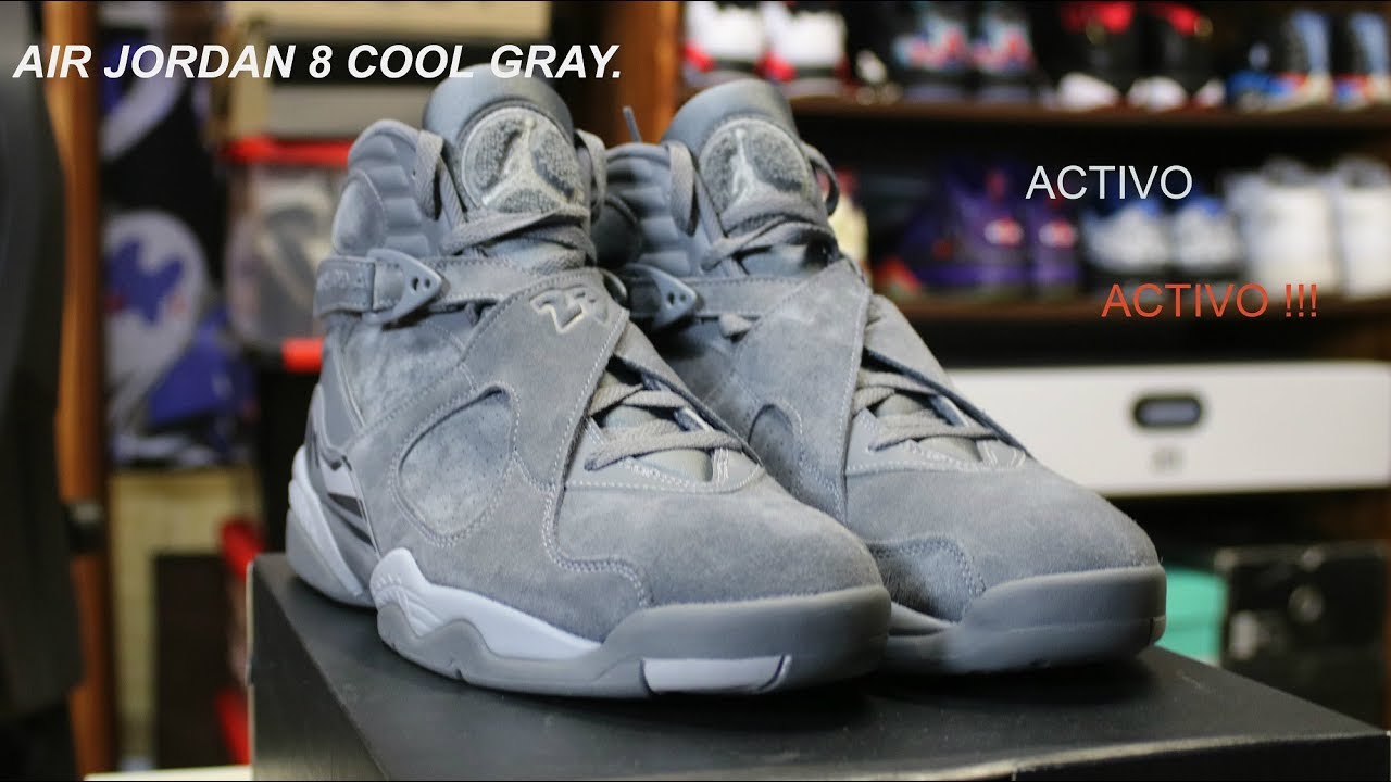 tutorial air jordan 8 cool gray onfoot