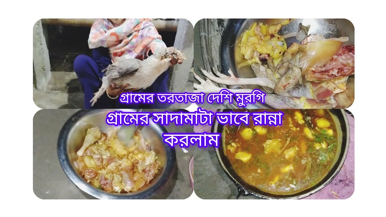 গ্রামের তরতাজা দেশি ডেগা ডিমপাড়া উপযোগী মুরগি রান্না করলাম
