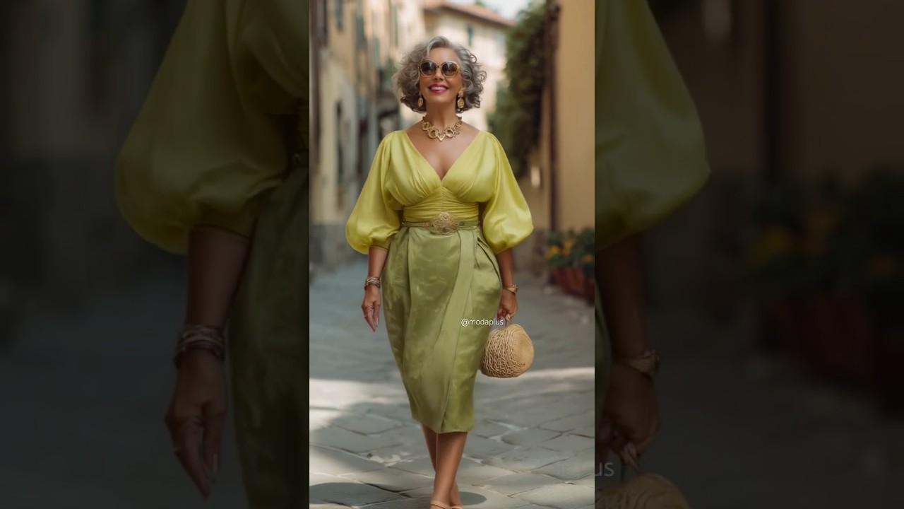 Plus-Size Elegance Over 60✨ Italy’s Most Confident Looks#plussizestyle #over60fashion #timelesschic