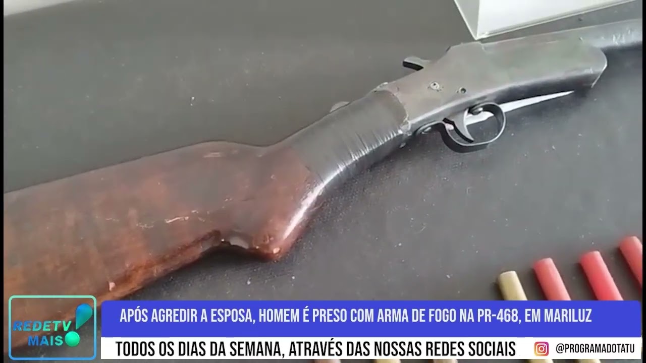 Após agredir a esposa, homem é preso com arma de fogo na PR-468, em Mariluz