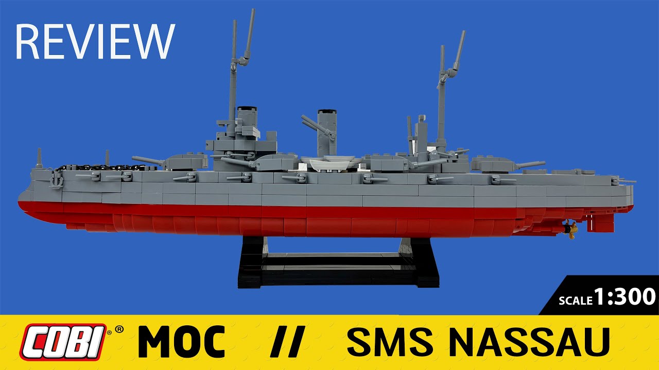 COBI® MOC ⚓ Kaiserliche Marine SMS NASSAU mit Bauanleitung 💥 The Great War 💥 1:300 ▶️ REVIEW