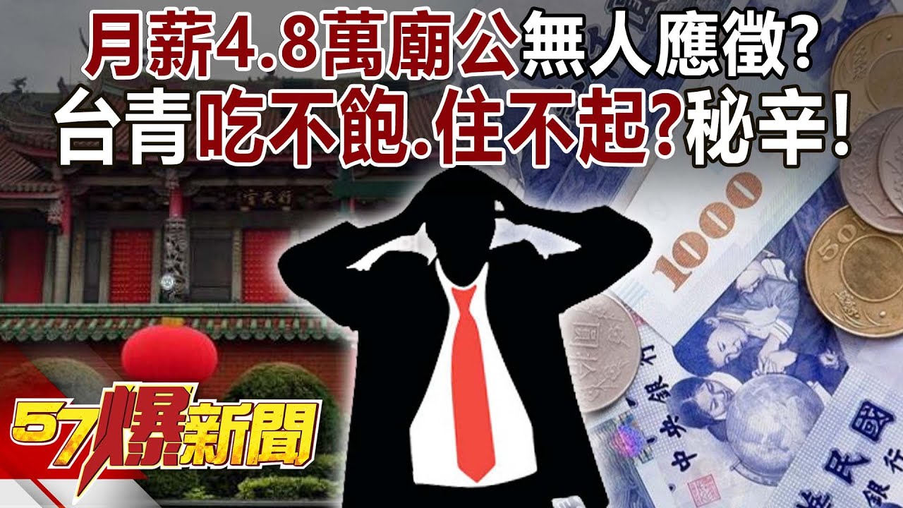 月薪4.8萬「廟公」無人應徵？台青「吃不飽、住不起」？！秘辛！-康仁俊 陳小姐 羅旺哲 徐俊相《57爆新聞上集》2026.01.19