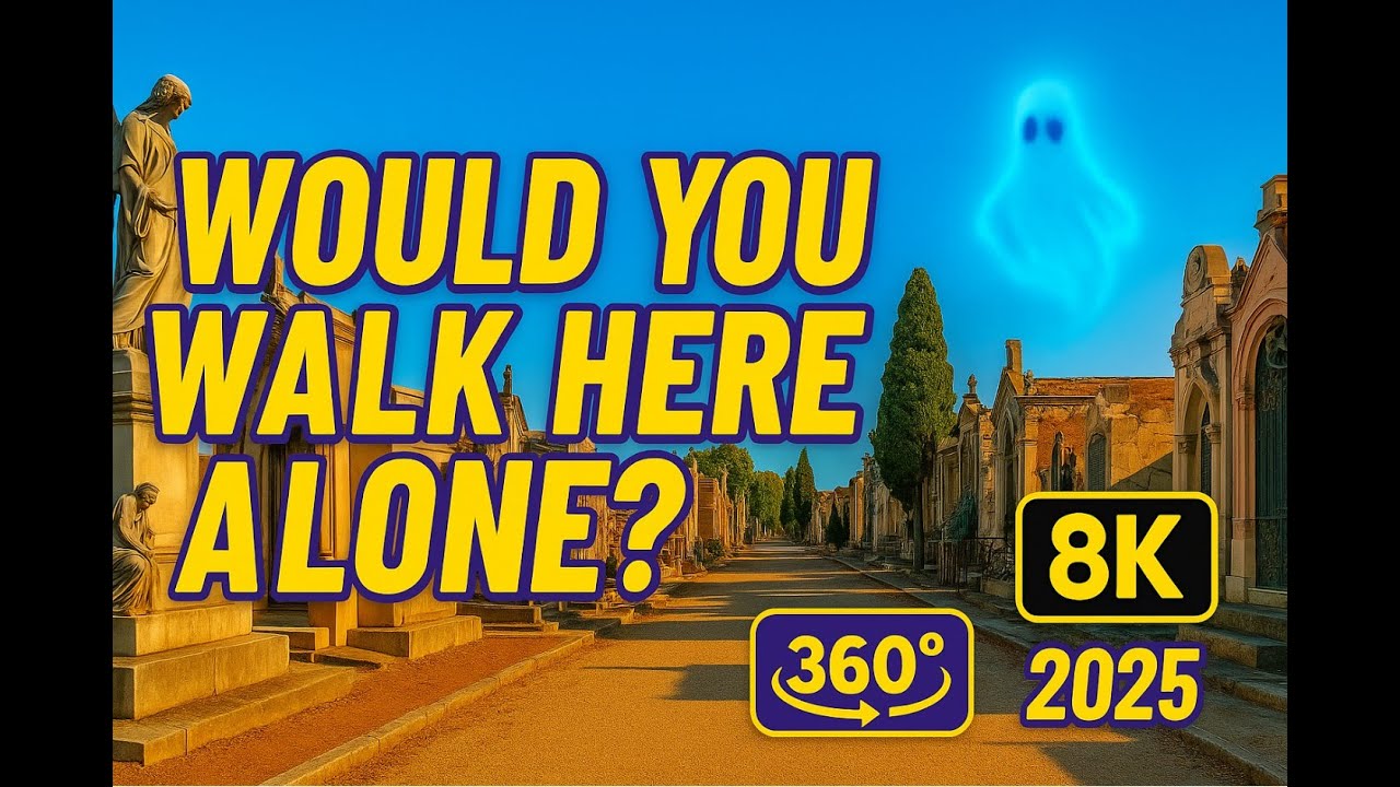 Walking 2025 Through Barcelona’s Oldest Cemetery – Poblenou | VR 8K 360° | PART 1