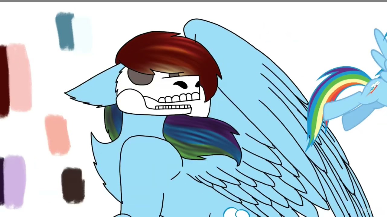 Rainbow Dash horror redesign (gore)