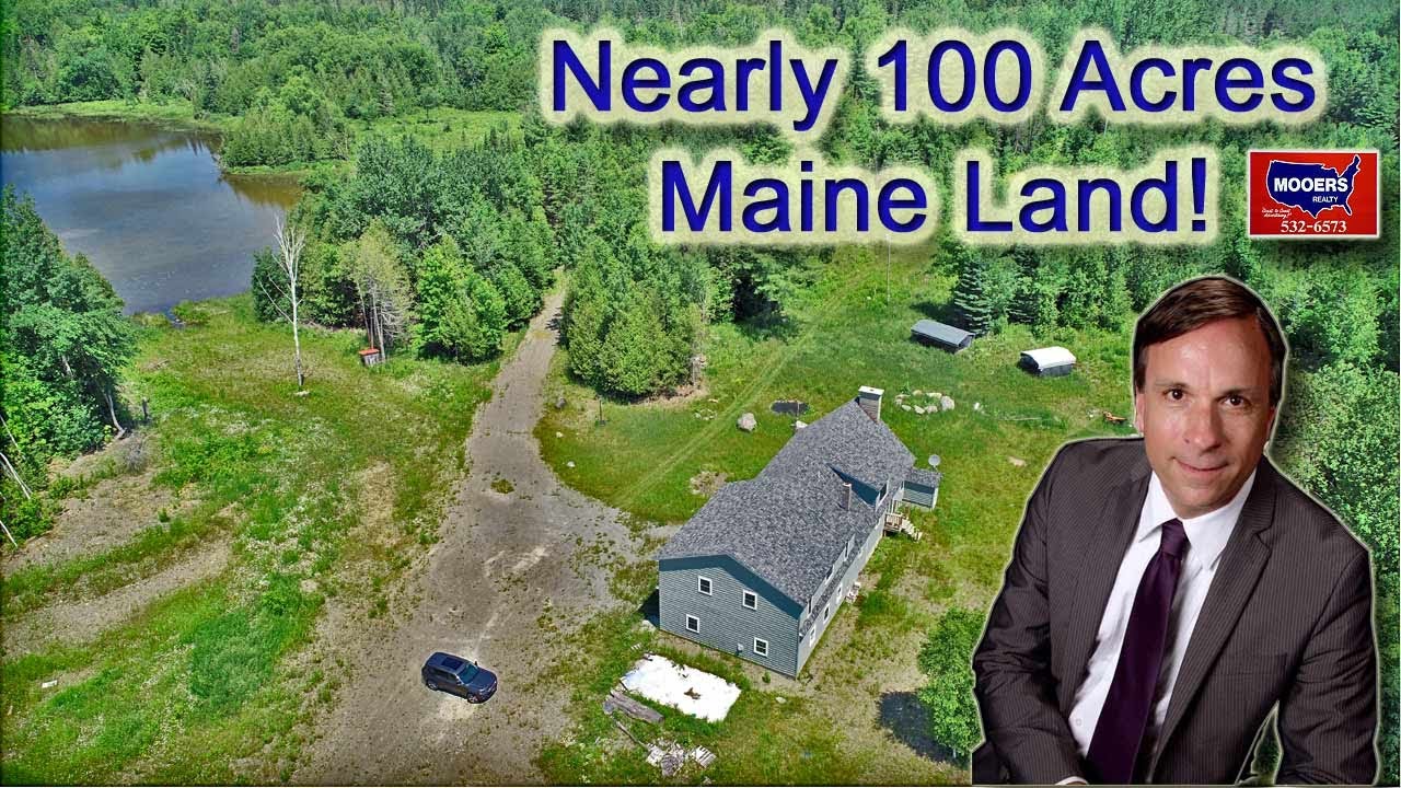 Maine Real Estate Big Home Land On Lake