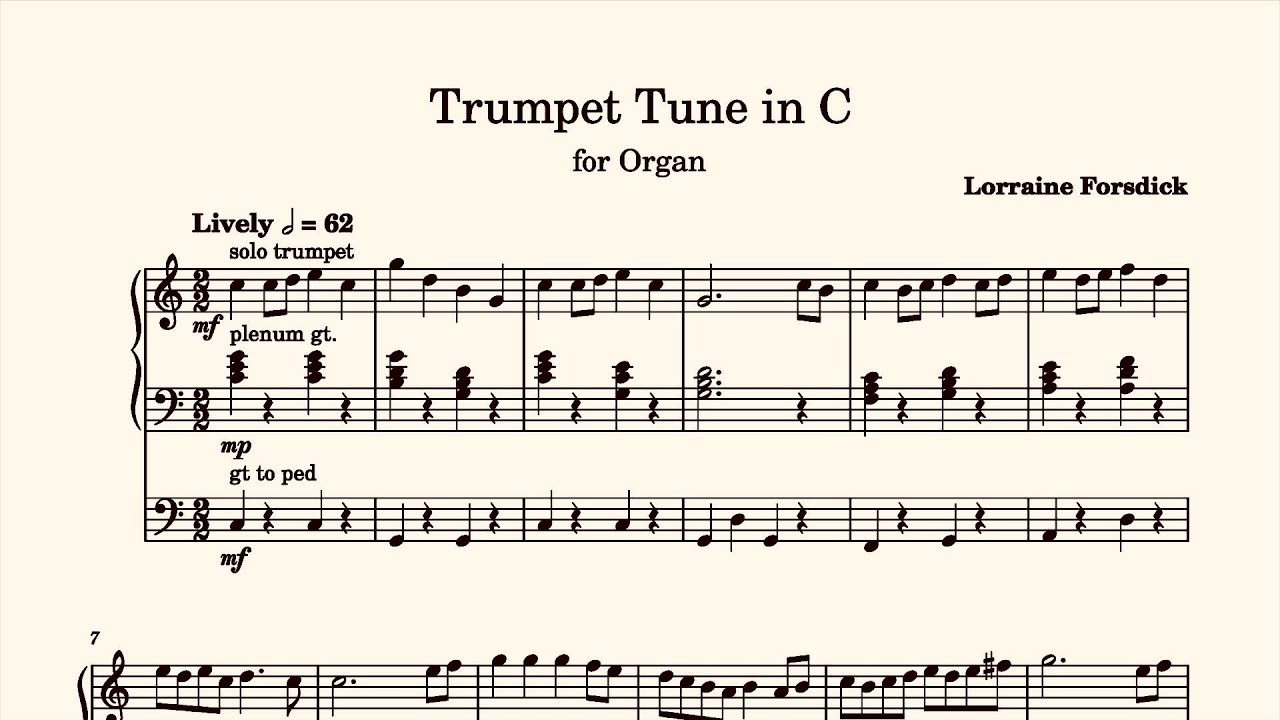 Trumpet Tune in C for Organ  Lorraine Forsdick