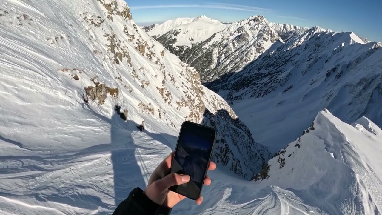 Einsame Tschachaun Skitour bei Sonnenschein - schöne nordseitige Powderhänge - GoProHero11