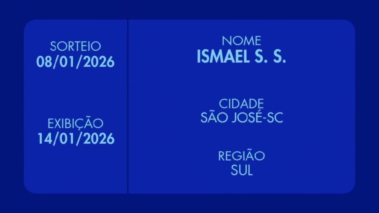 SORTEIO DA TELE SENA PROMOÇÃO VINTE E UM DA SORTE - GANHADORES DA SEMANA 