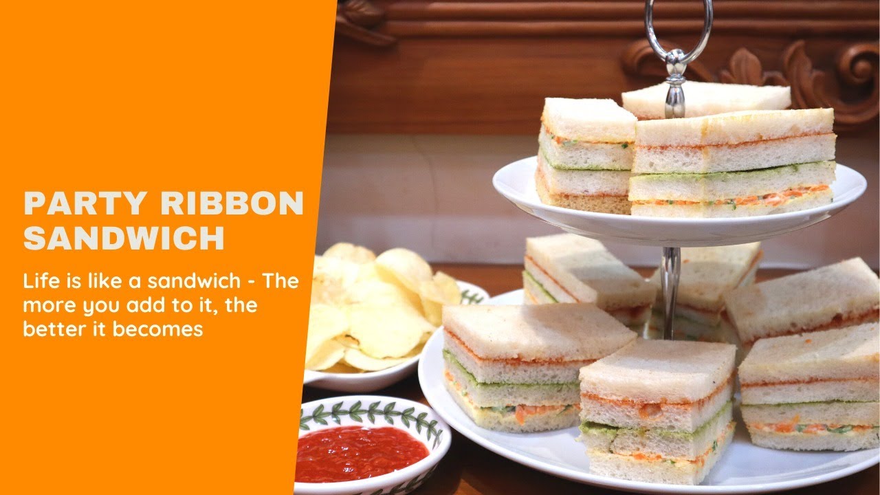 Party Ribbon Sandwich | Classic Rainbow Sandwich Recipe