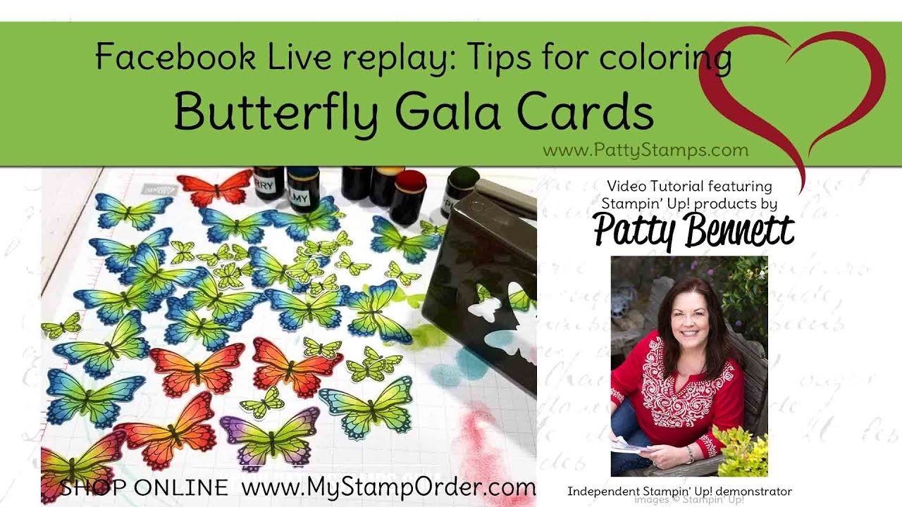 How to use Sponge Daubers on Butterfly Gala stamps with Patty Bennett