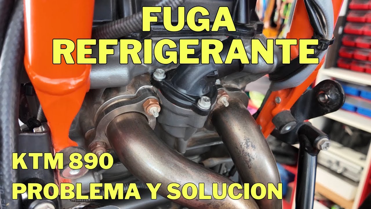 KTM 890 pierde refrigerante por el termostato | Solución casera probada
