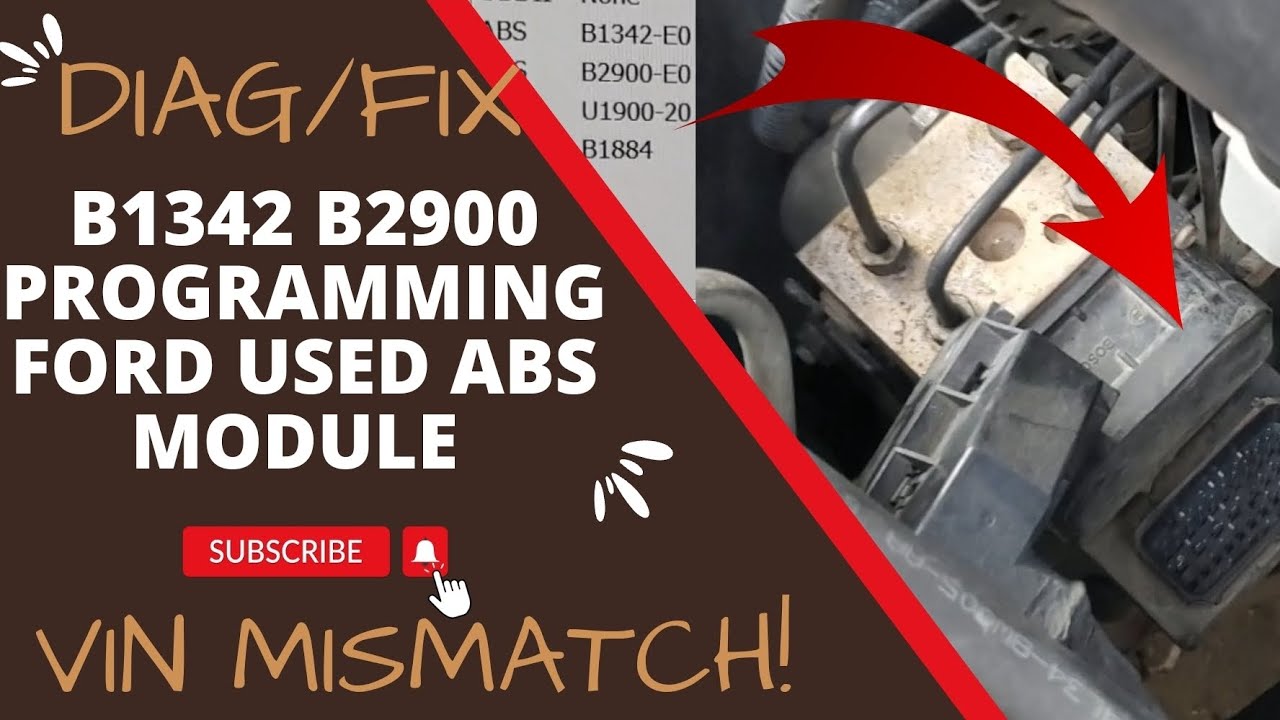Ford F150 B1342 B2900 НЕСООТВЕТСТВИЕ VIN! DIAG/FIX Перепрограммирование б/у модуля ABS
