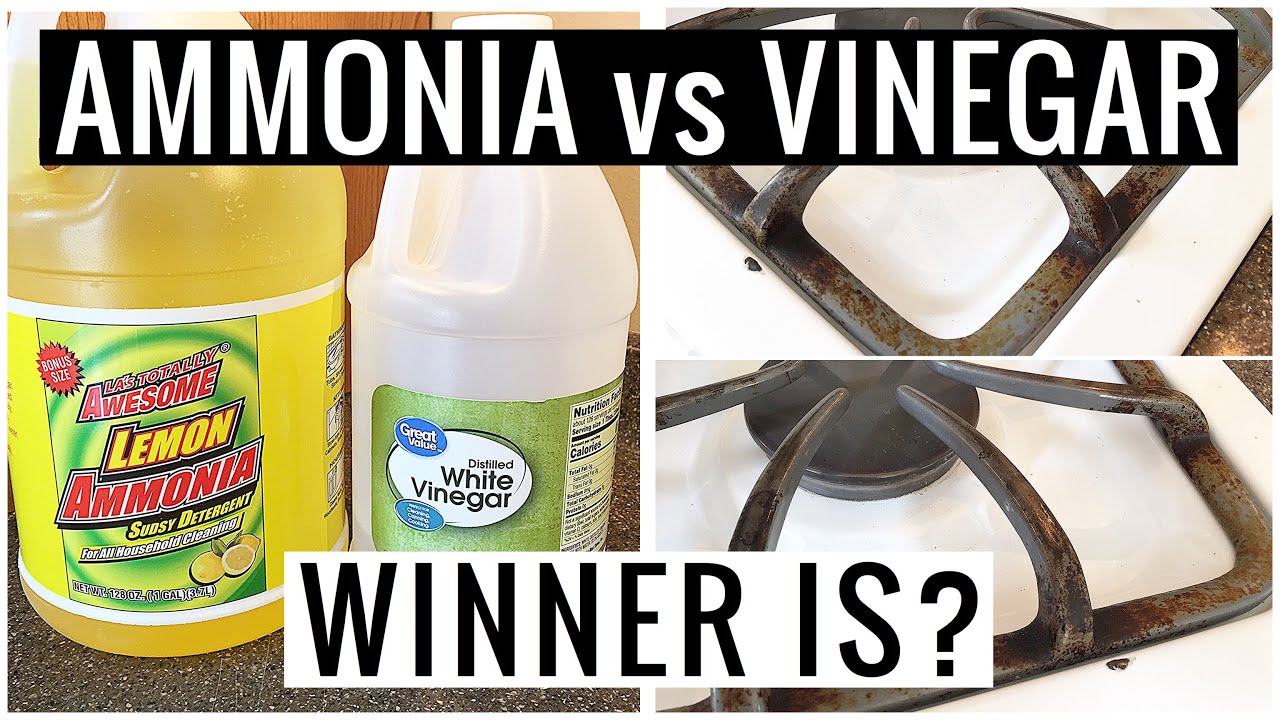 How to Clean STOVE GRATES: Ammonia vs Vinegar (Surprise Clean with Me Ending)!!