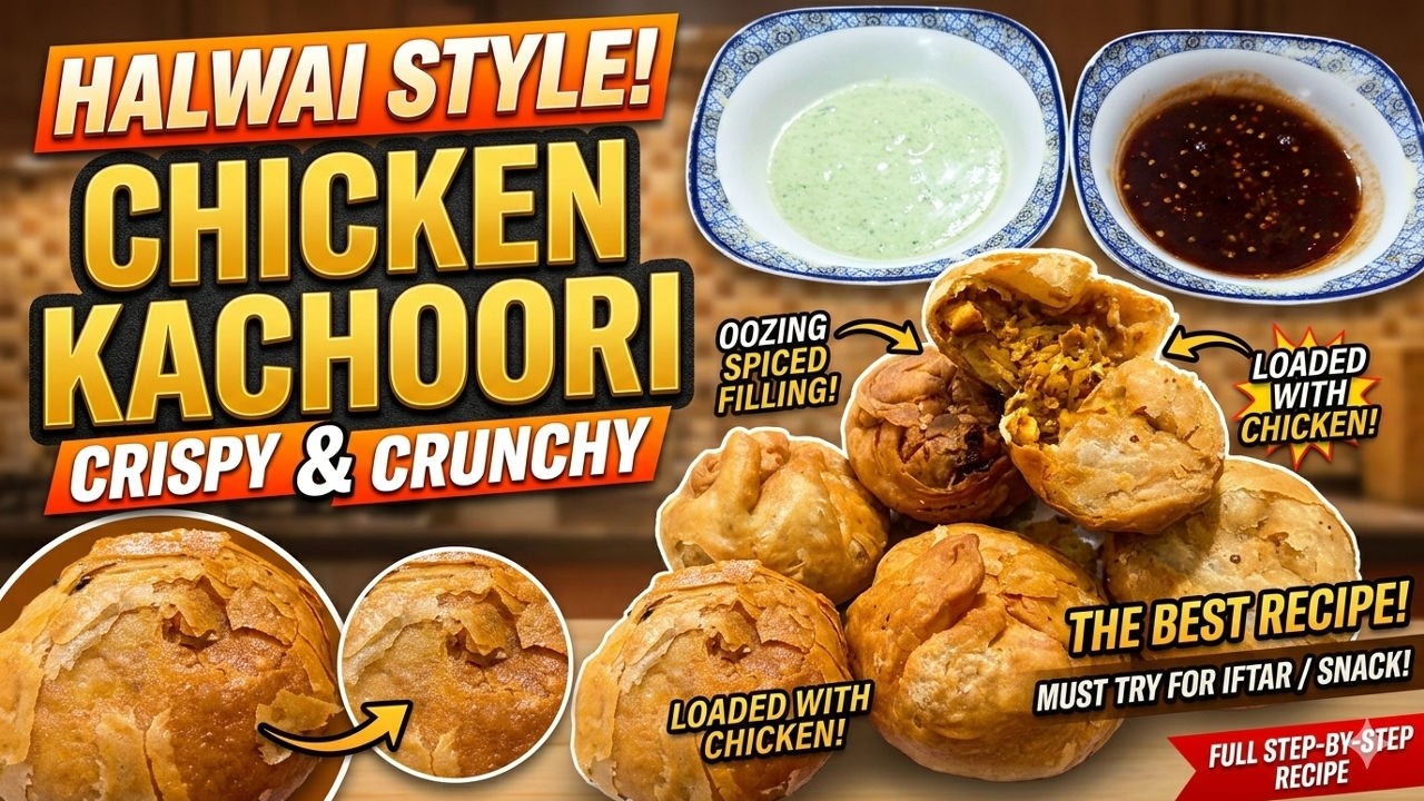 Chicken Kachoori Recipe | Crispy & Crunchy Halwai Style Chicken Kachori | Mom's Comfort Food