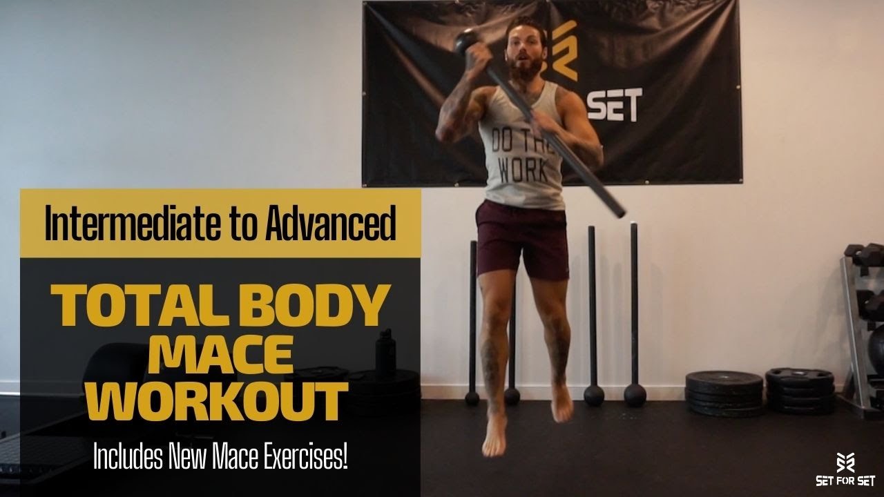 38 Minute Total Body Mace Workout for Intermediate to Advanced | NEW EXERCISES!