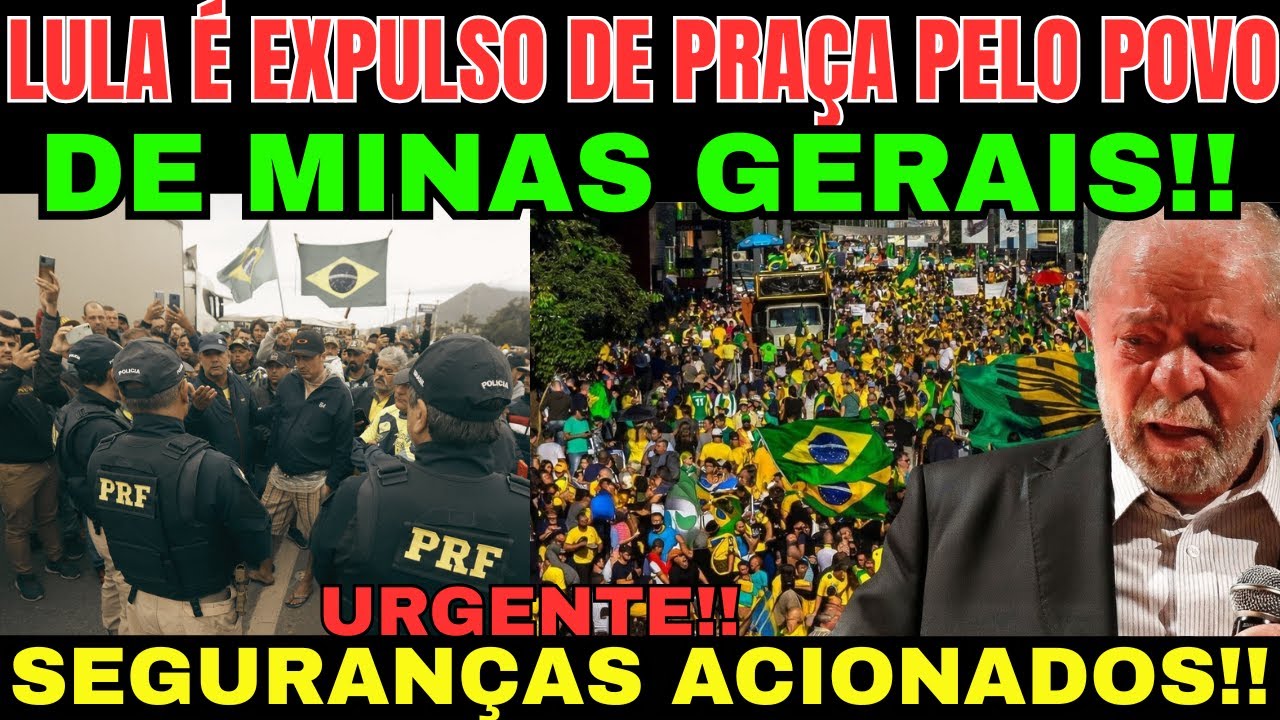 BOMBA!! POVO DE MINAS GERAIS EXPULSA LULA DE PRAÇA E PF FOGE JUNTO COM O PETISTA!