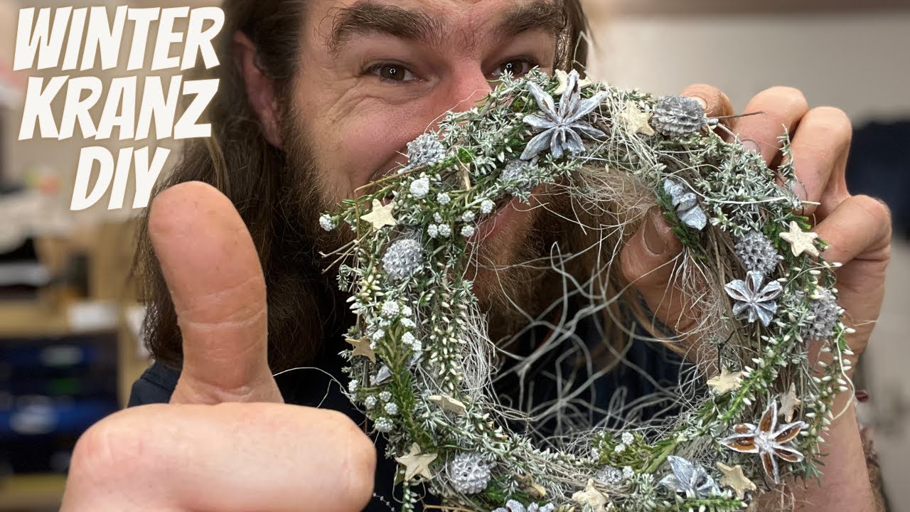 Winter / weihnachts Deko Idee zum selber machen - Kranz für Türe oder Tisch DIY Anleitung vom Profi