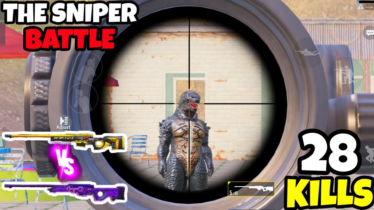 AWM vs AWM Sniper Battle in Godzilla Mode in PUBG Mobile •(28 KILLS) •PUBGM (HINDI)
