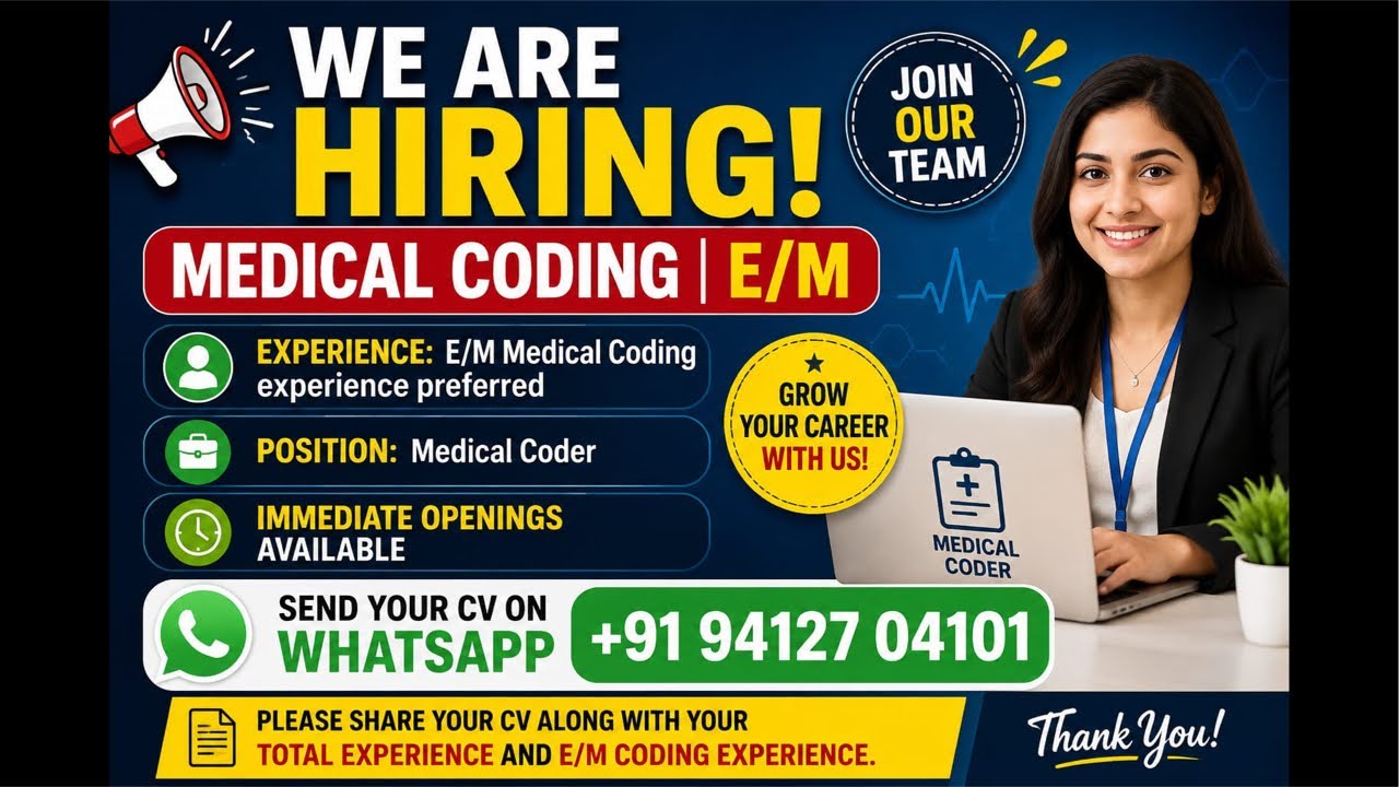 Interview questions and E/M Medical Coders opening updates