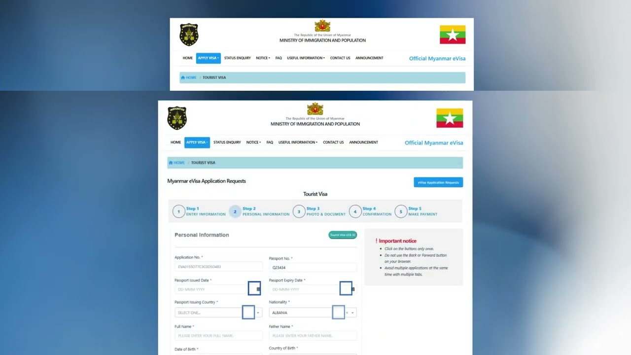 Video Tutorial (Myanmar eVisa)