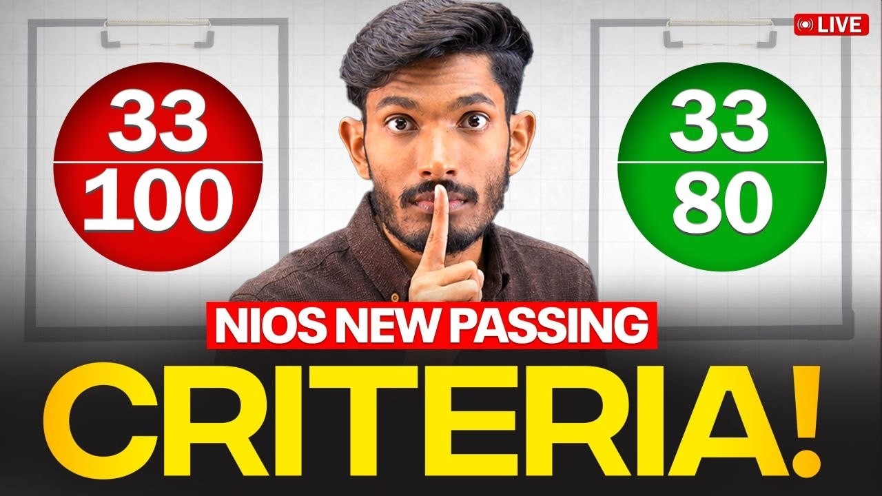 NIOS Class 10th New Passing Marks Criteria 2026 🔥 Marking System